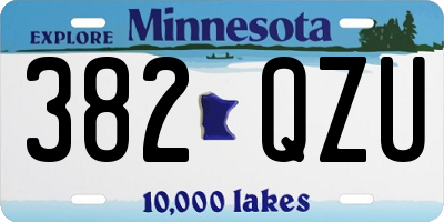 MN license plate 382QZU