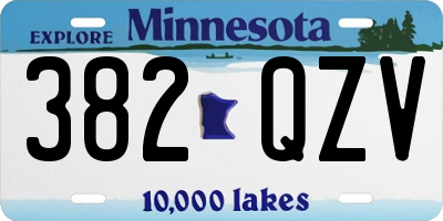 MN license plate 382QZV