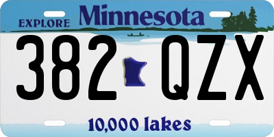MN license plate 382QZX