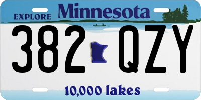 MN license plate 382QZY