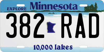MN license plate 382RAD