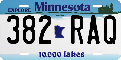 MN license plate 382RAQ