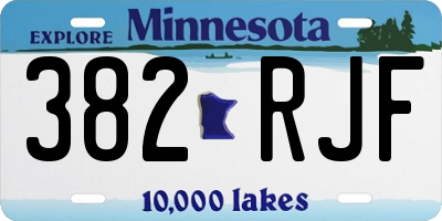 MN license plate 382RJF