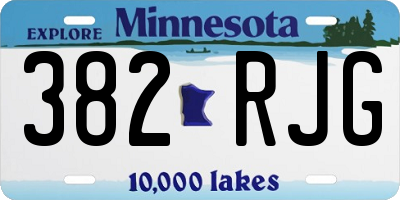 MN license plate 382RJG
