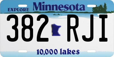 MN license plate 382RJI
