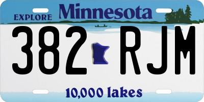 MN license plate 382RJM
