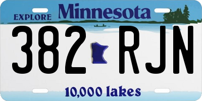 MN license plate 382RJN
