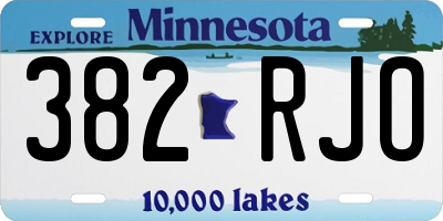 MN license plate 382RJO