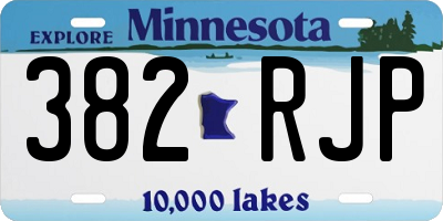 MN license plate 382RJP