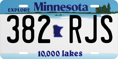 MN license plate 382RJS