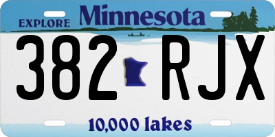 MN license plate 382RJX
