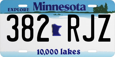 MN license plate 382RJZ
