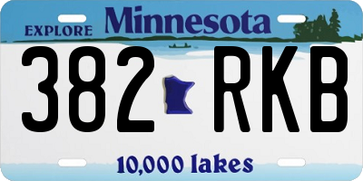 MN license plate 382RKB