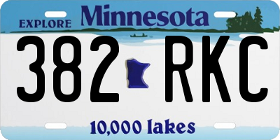 MN license plate 382RKC