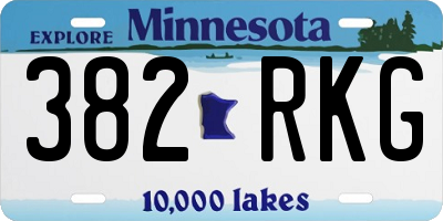 MN license plate 382RKG