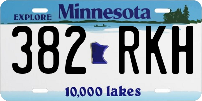 MN license plate 382RKH