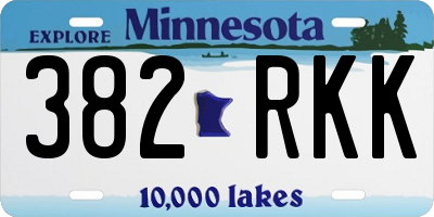 MN license plate 382RKK