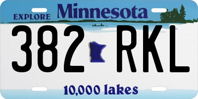 MN license plate 382RKL