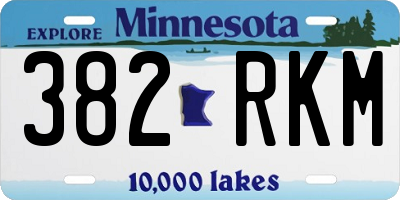 MN license plate 382RKM