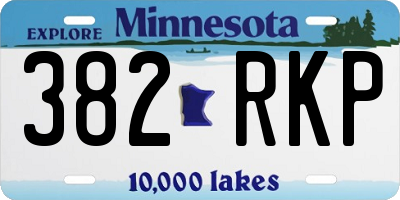 MN license plate 382RKP