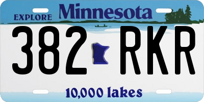 MN license plate 382RKR