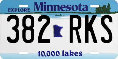 MN license plate 382RKS