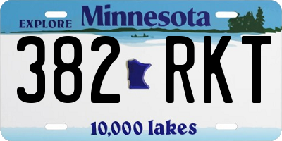 MN license plate 382RKT
