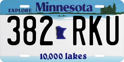 MN license plate 382RKU