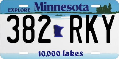 MN license plate 382RKY