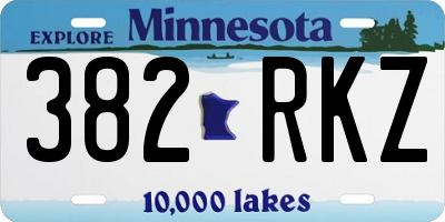 MN license plate 382RKZ