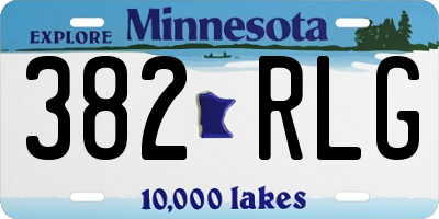 MN license plate 382RLG