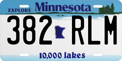 MN license plate 382RLM