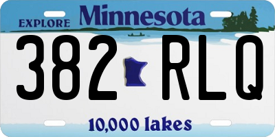 MN license plate 382RLQ