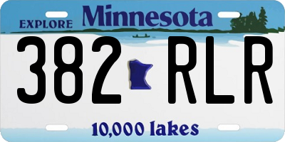 MN license plate 382RLR