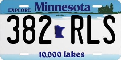 MN license plate 382RLS