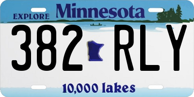 MN license plate 382RLY