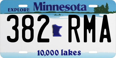 MN license plate 382RMA