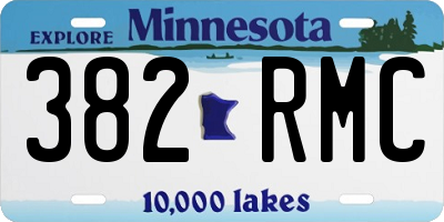 MN license plate 382RMC