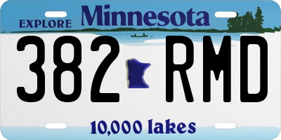 MN license plate 382RMD
