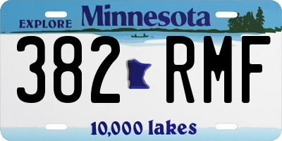 MN license plate 382RMF