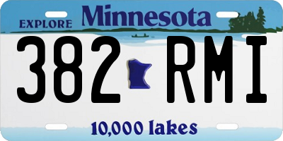 MN license plate 382RMI