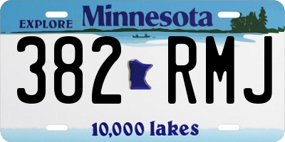 MN license plate 382RMJ