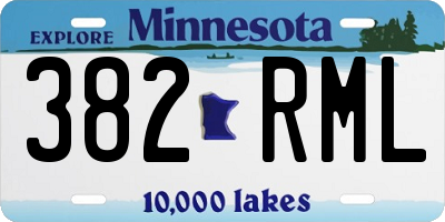 MN license plate 382RML