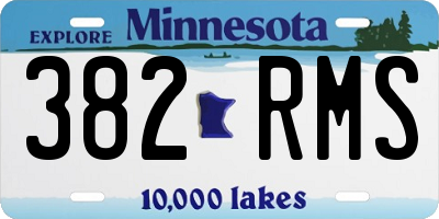 MN license plate 382RMS