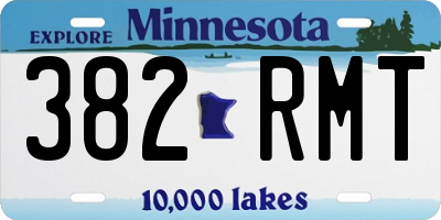 MN license plate 382RMT