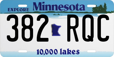 MN license plate 382RQC