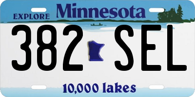 MN license plate 382SEL