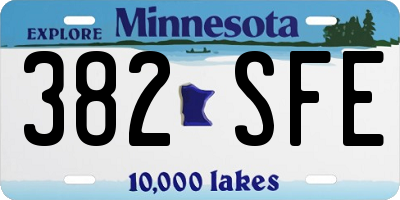 MN license plate 382SFE