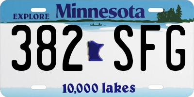 MN license plate 382SFG
