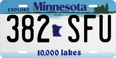 MN license plate 382SFU